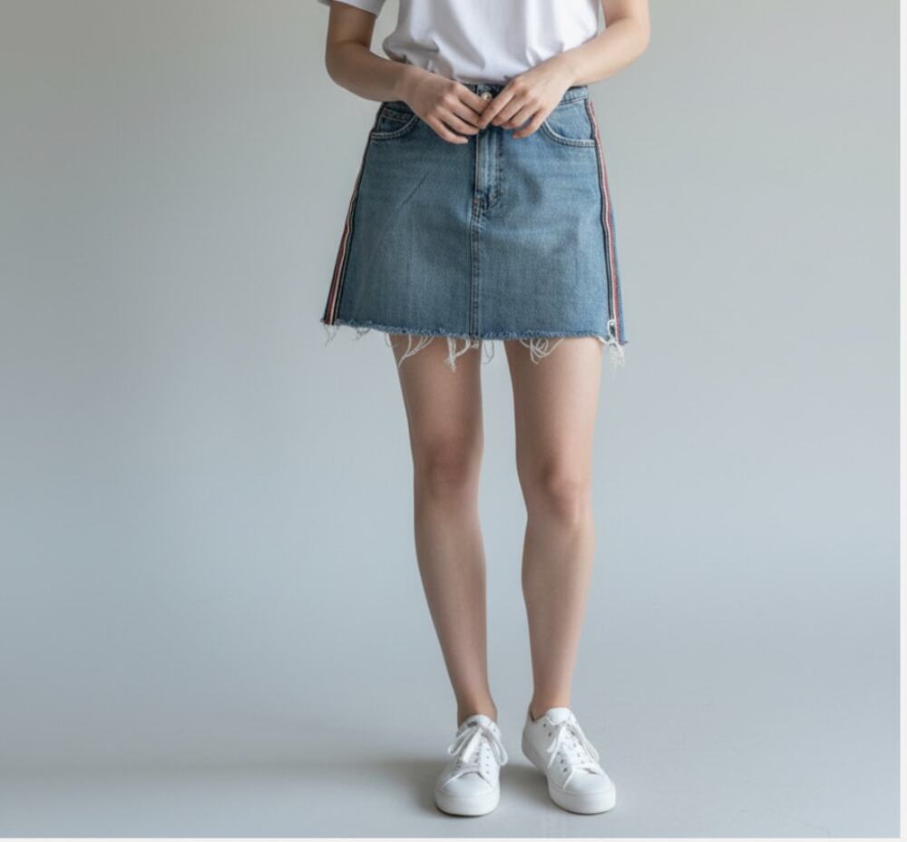 TOPSHOP MOTO Women's Denim Mini Skirt Size 4